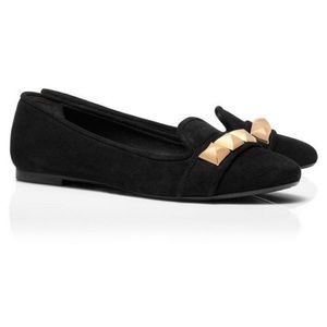 Tory Burch Black Asher Suede Loafer